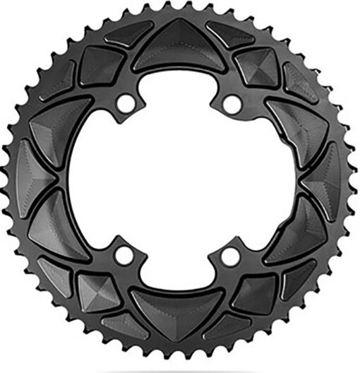 AbsoluteBlack Chainring - 52T Ø110 mm (Shimano Asymmetric) (2x10/11) - Grå