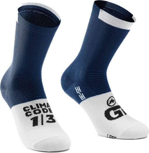 Assos GT Socks C2 - Blå/Hvid