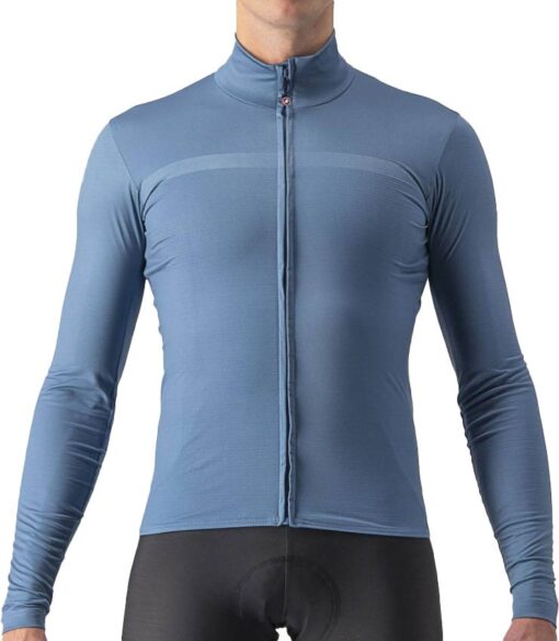 Castelli PRO THERMAL MID LS JERSEY Langærmet - Blå