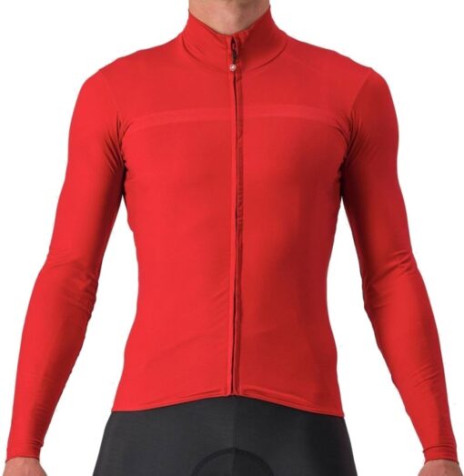 Castelli PRO THERMAL MID LS JERSEY Langærmet - Rød