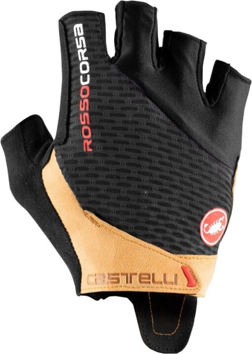 Castelli ROSSO CORSA PRO V GLOVE Cykelhandske - Sort/Brun