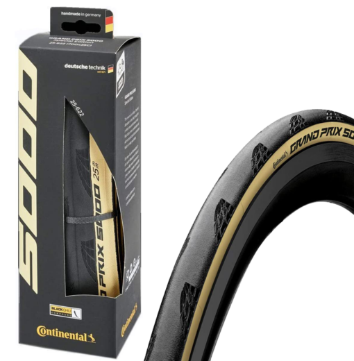 Continental Grand Prix 5000 Folding Racerdæk 700x25c/28c - Brun