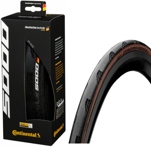 Continental Grand Prix 5000 Tubeless Folding Racerdæk 700x25c/32c - Brun