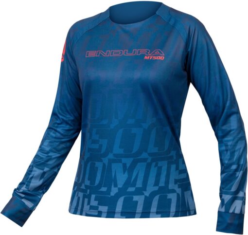 Endura Women's MT500 L/S Print Tee LTD - Blå