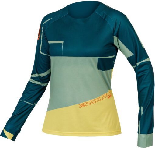 Endura Women's MT500 L/S Print Tee LTD - Grøn/Gul