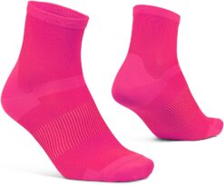 GripGrab Lightweight Airflo Korte Sokker - Pink Hi-Vis