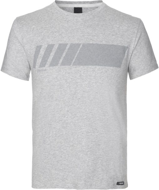 GripGrab Racing Stripe Kortærmet Økologisk Bomulds-T-shirt - Grå