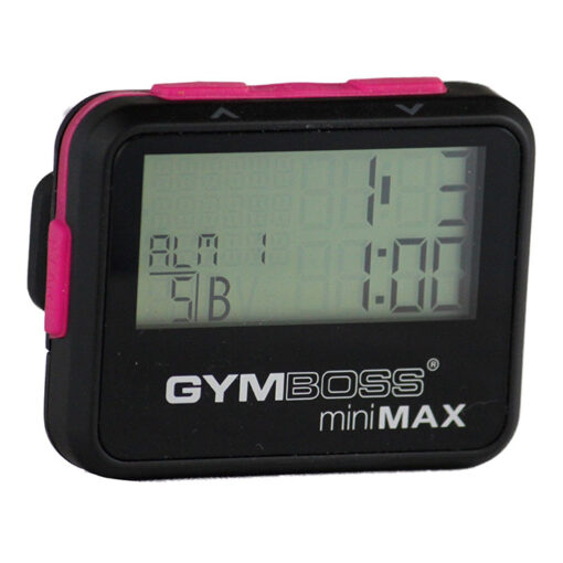 Gymboss miniMAX interval timer (Sort/Pink)