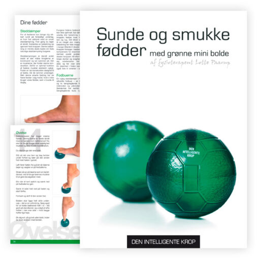 Sunde og smukke fødder med grønne mini bolde (excl. bolde)