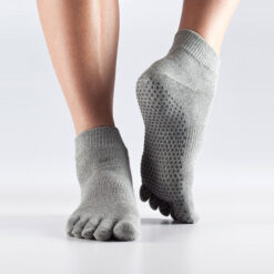 ToeSox Fulltoe Non-slip Ankel (Heather Grey - L)